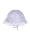 Chloé Striped Embroidered Hat In Blue