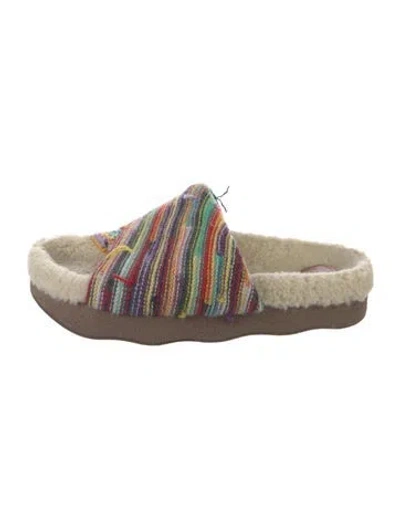 Pre-owned Chloé Striped Espadrilles In Red