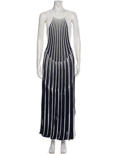 Pre-owned Chloé Striped Long Dress In Multi