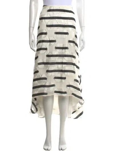 Pre-owned Chloé Striped Long Skirt In Neutrals