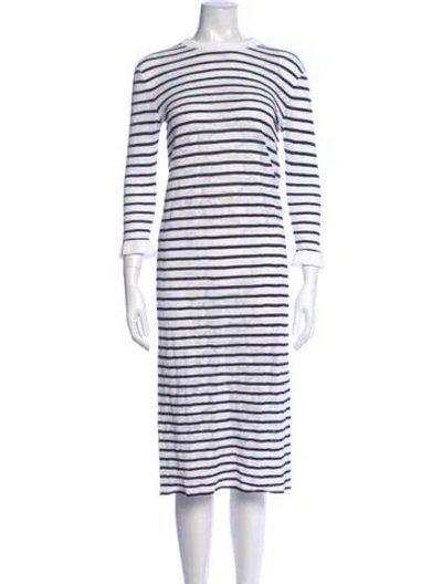 Pre-owned Chloé Striped Midi Length Dress In Multi