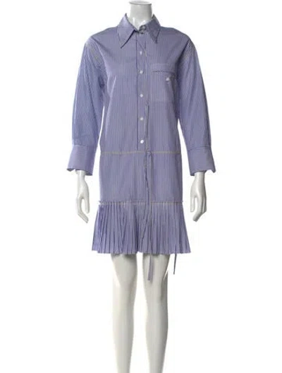 Pre-owned Chloé Striped Mini Dress In Multi
