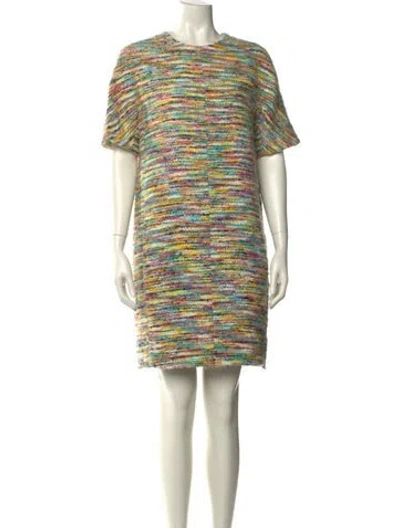 Pre-owned Chloé Striped Mini Dress In Yellow