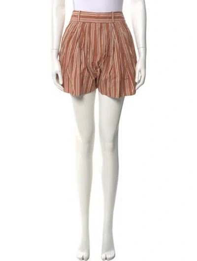 Pre-owned Chloé Striped Mini Shorts In Pink