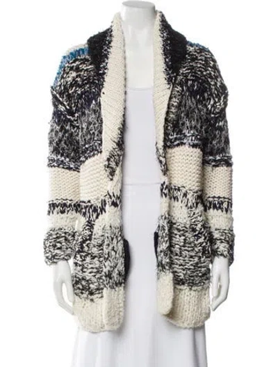 Pre-owned Chloé Striped Open Front Sweater In Multi