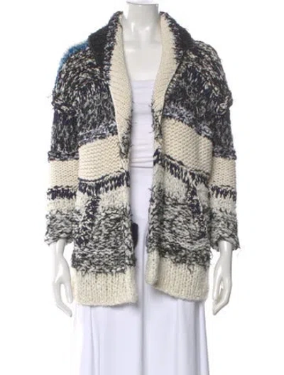 Pre-owned Chloé Striped Open Front Sweater In Multi