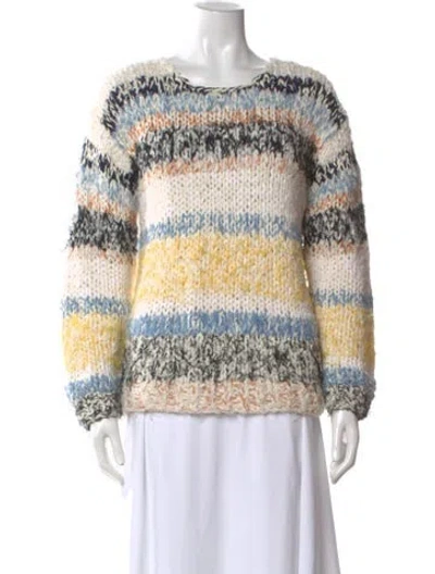Pre-owned Chloé Striped Scoop Neck Sweater In Multi