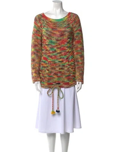 Pre-owned Chloé Striped Scoop Neck Sweater In Multi