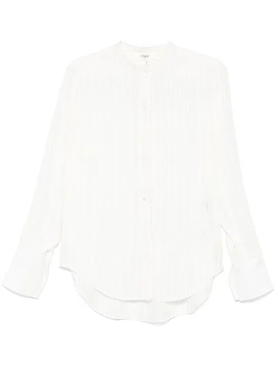Chloé Striped Shirt In White