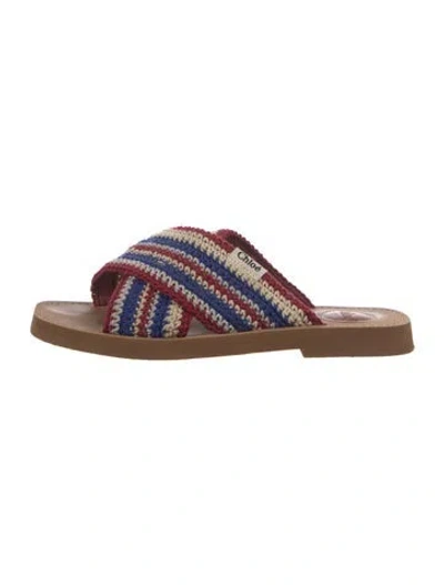 Pre-owned Chloé Striped Slides