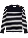 Chloé Striped Sweater In Blue