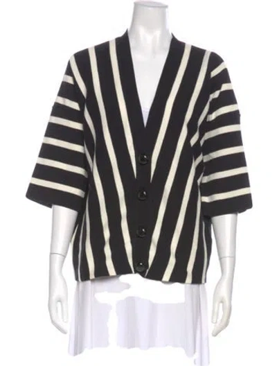 Pre-owned Chloé Striped V-neck Sweater In Multi
