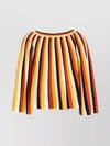 Chloé Striped Wool Boat Neck Blouse