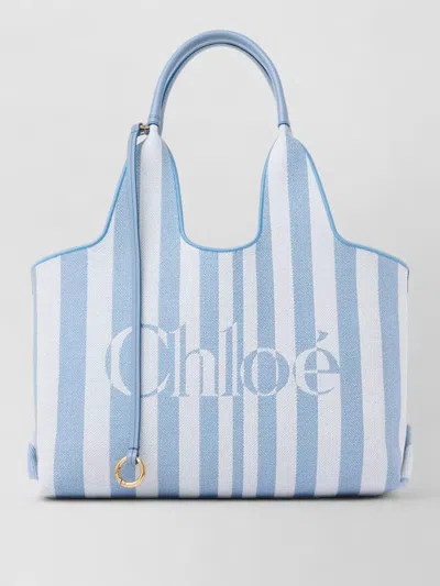 Chloé Stripy East West Jacquard Tote Bag