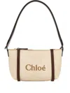 Chloé Borsa A Spalla Carry In Tela Sabbia  Donna