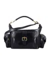 Chloé Camera Medium Shoulder Bag In Croc-embossed Calfskin In Black