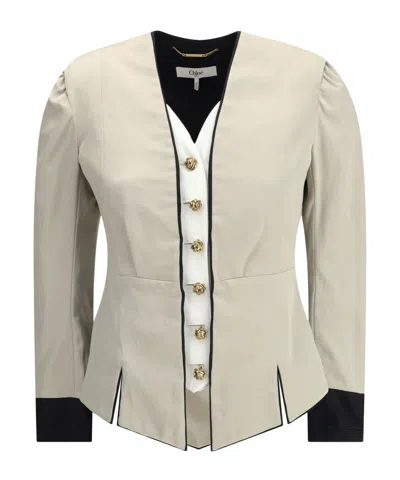 CHLOÉ CHLOÉ STRUCTURED CUT BLAZER