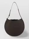 Chloé Structured Leather Shoulder Bag With Braided Detailing In Brown