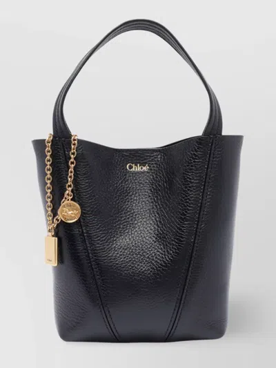 CHLOÉ STRUCTURED SHOULDER BAG GOLD HARDWARE