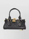 Chloé Structured Tote Bag Gold Hardware In Black