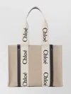 Chloé Structured Woody Tote Bag In Cream