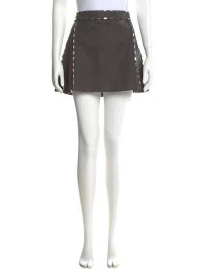 Pre-owned Chloé Studded Accents Mini Skirt In Neutral
