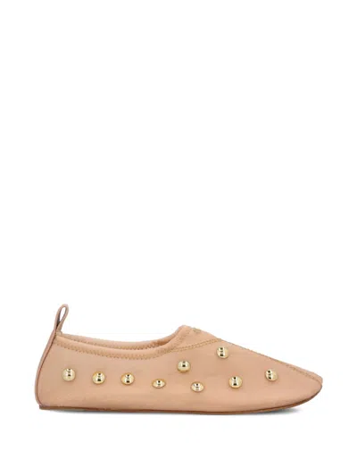 Chloé Studded Ballet Flats In Neutral
