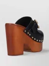 Chloé Jeannette Studded Leather Slingback Platform Clogs
