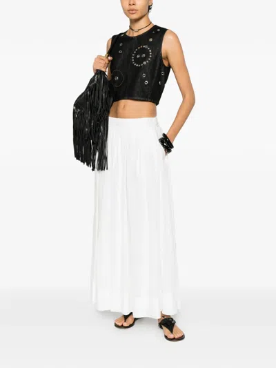 Chloé Stud-embellished Crop Top In Black