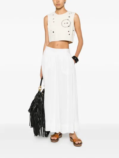 Chloé Stud-embellished Crop Top In Multi