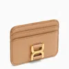 CHLOÉ STYLISH NUDE LEATHER CARD HOLDER FOR WOMEN