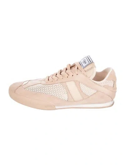 Pre-owned Chloé Suede Athletic Sneakers In Pink