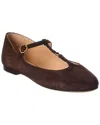 Chloé Suede Ballerina Flat In Brown