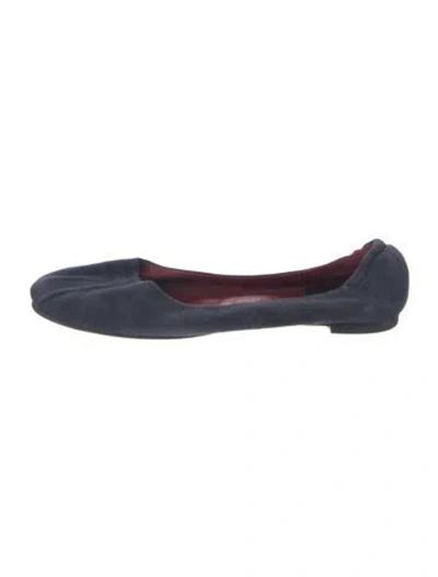Pre-owned Chloé Suede Ballet Flats In Blue