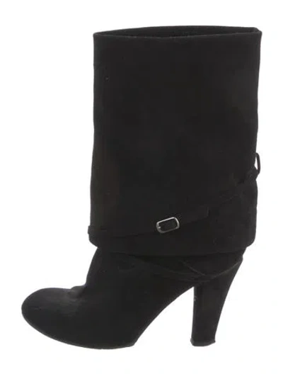 Pre-owned Chloé Suede Boots In Black