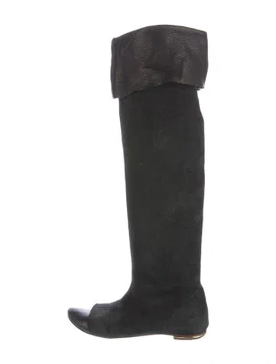 Pre-owned Chloé Suede Boots In Black
