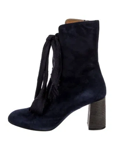 Pre-owned Chloé Suede Boots In Black