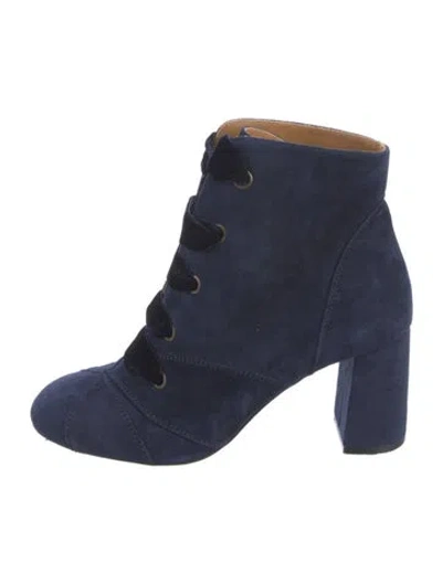 Pre-owned Chloé Suede Boots In Blue