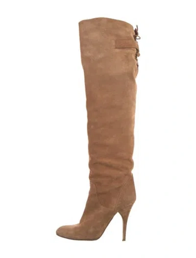 Pre-owned Chloé Suede Boots In Brown