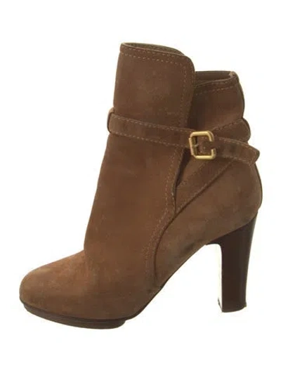 Pre-owned Chloé Suede Boots In Brown