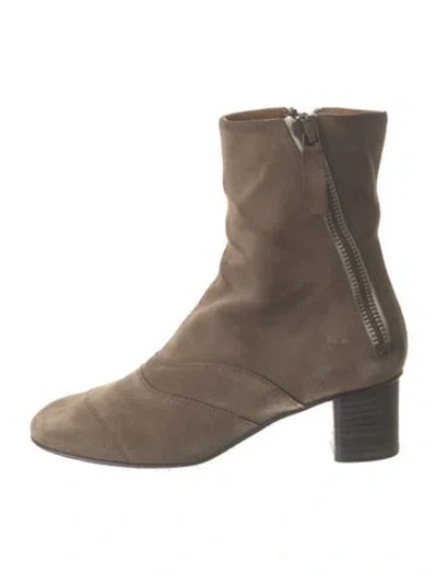 Pre-owned Chloé Suede Boots In Gray