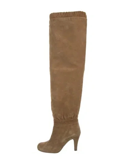 Pre-owned Chloé Suede Boots In Neutral