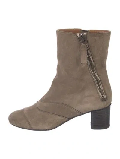 Pre-owned Chloé Suede Boots In Neutral