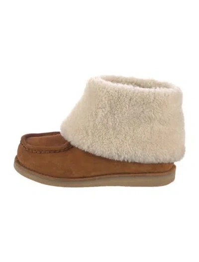 Pre-owned Chloé Suede Boots In Orange