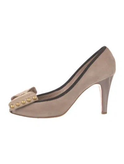Pre-owned Chloé Suede Bow Accents Pumps