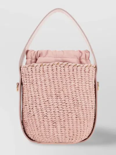 Chloé Suede Bucket Bag Featuring Ruffled Accents In Pastel