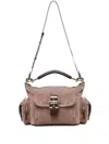 Chloé Suede Buckle Cross-body Bag In Neutral