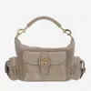 Chloé Womens Chloe Camera Medium Suede Cross-body Bag In Grey