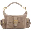 Chloé Womens Chloe Camera Medium Suede Cross-body Bag In Motty Grey