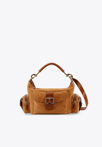 Chloé Suede Camera Shoulder Bag In Brown